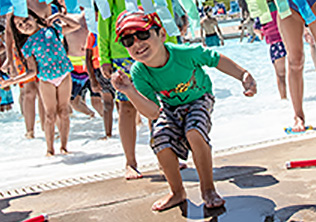 boy at pool